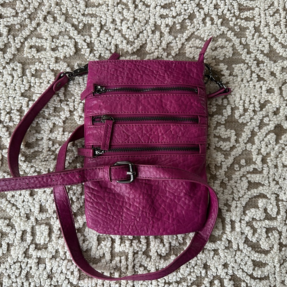 Pink faux Leather Shiraleah Crossbody Bag